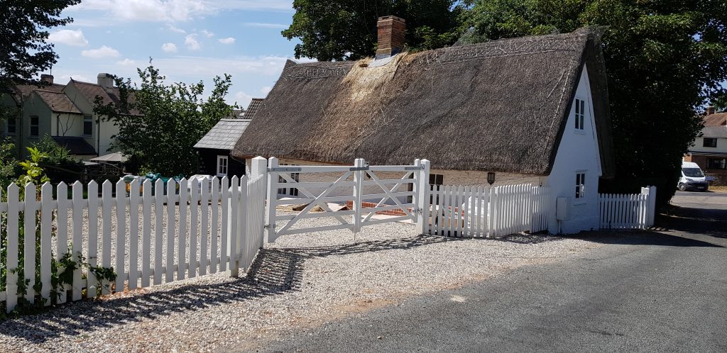 Palisade Fencing & New Gates Painted White